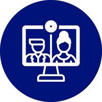 Online Interview Creative Icon Design vector