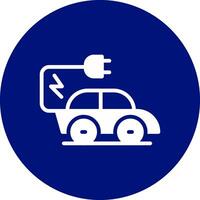 Electric Car Creative Icon Design vector