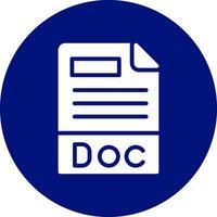 Doc File Format Creative Icon Design vector
