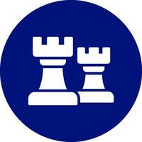 diseño de icono creativo de torres de ajedrez vector
