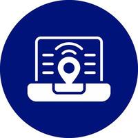Digital Nomad Hub Creative Icon Design vector