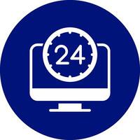 24 7 Monitoring Creative Icon Design vector
