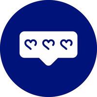 Comment Heart Creative Icon Design vector
