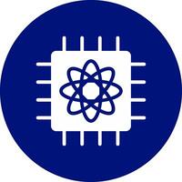 Quantum Computer Creative Icon Design vector