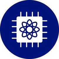 Quantum Computer Creative Icon Design vector