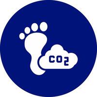 Carbon Footprint Creative Icon Design vector