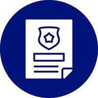 Police Certificate Creative Icon Design vector