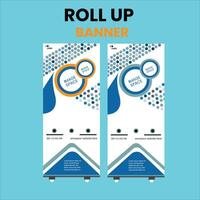 roll up banner vector