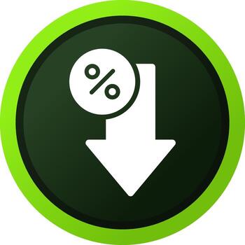 Decrease Creative Icon Design vector