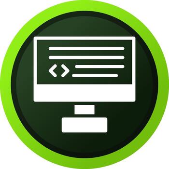 diseño de icono creativo de codificación vector