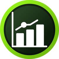 Growth Chart Creative Icon Design vector