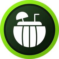 Watermelon Cocktail Creative Icon Design vector