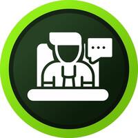 Online Interview Creative Icon Design vector