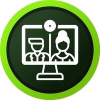 Online Interview Creative Icon Design vector