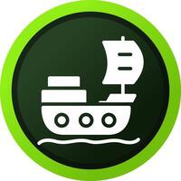 Pirate Ship Creative Icon Design vector