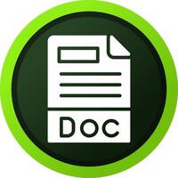 Doc File Format Creative Icon Design vector