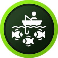 Boat Fishing Creative Icon Design vector