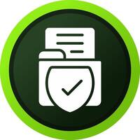 Secured Backup Creative Icon Design vector