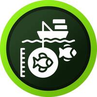 Deep Sea Fishing Creative Icon Design vector