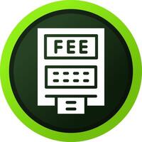 ATM Fees Creative Icon Design vector