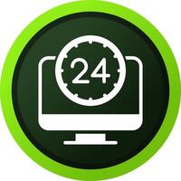 24 7 Monitoring Creative Icon Design vector