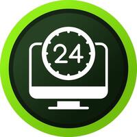 24 7 Monitoring Creative Icon Design vector