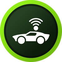 Self Driving Vehicle Creative Icon Design vector