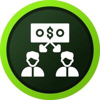 Peer to Peer Lending Creative Icon Design vector