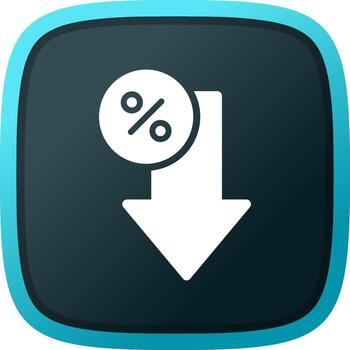 Decrease Creative Icon Design vector