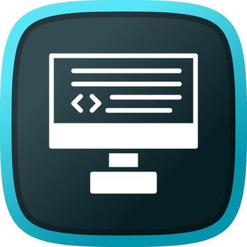 diseño de icono creativo de codificación vector