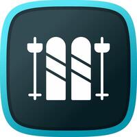 Skis Creative Icon Design vector