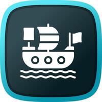 Pirates Ship Creative Icon Design vector