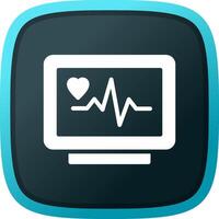 ECG Monitor Creative Icon Design vector