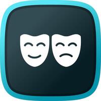 Theater Masks Creative Icon Design vector