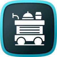 Food Trolley Creative Icon Design vector