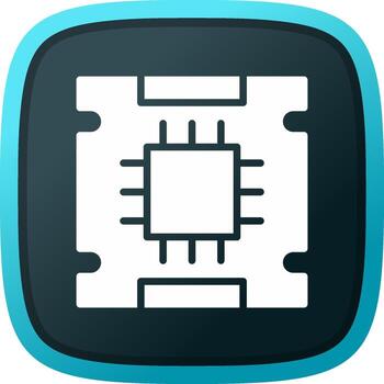diseño de icono creativo del procesador vector