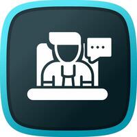 Online Interview Creative Icon Design vector