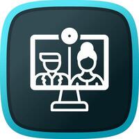 Online Interview Creative Icon Design vector