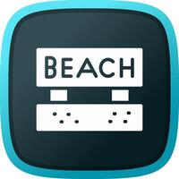 diseño de icono creativo de playa vector