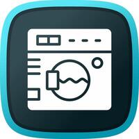 Washing Machine Creative Icon Design vector