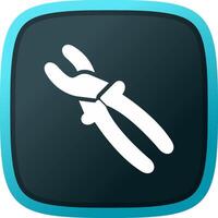 Needle Nose Pliers Creative Icon Design vector