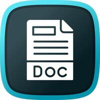 Doc File Format Creative Icon Design vector