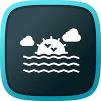 Sea Landscape Creative Icon Design vector