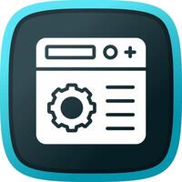 glyph Gradient Corner Design vector