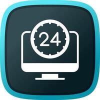 24 7 Monitoring Creative Icon Design vector