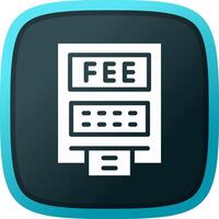ATM Fees Creative Icon Design vector