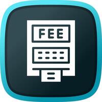 ATM Fees Creative Icon Design vector