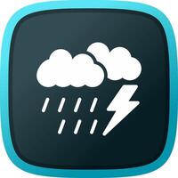 Thunderstorm Creative Icon Design vector