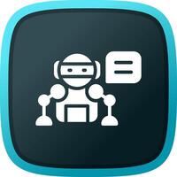 Smart Chat Bot Creative Icon Design vector