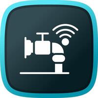 Smart Water Sensor Creative Icon Design vector